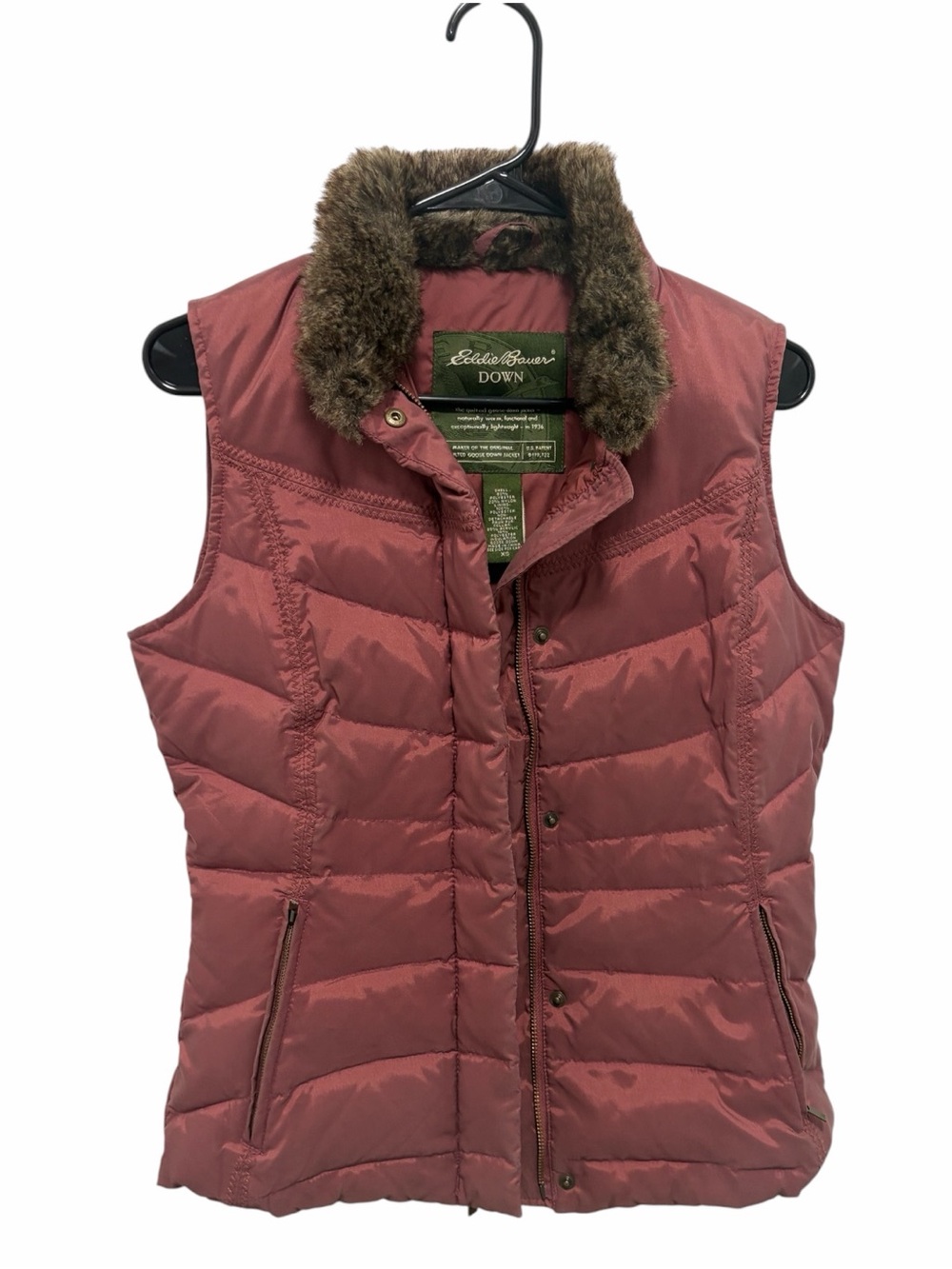 Eddie Bauer Shimmer Rose Down Winter Vest - Women’s XS